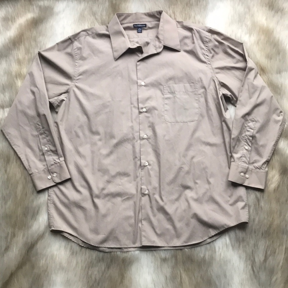 Croft & Barrow Long Sleeve Button-Down Dress Top, Size XL